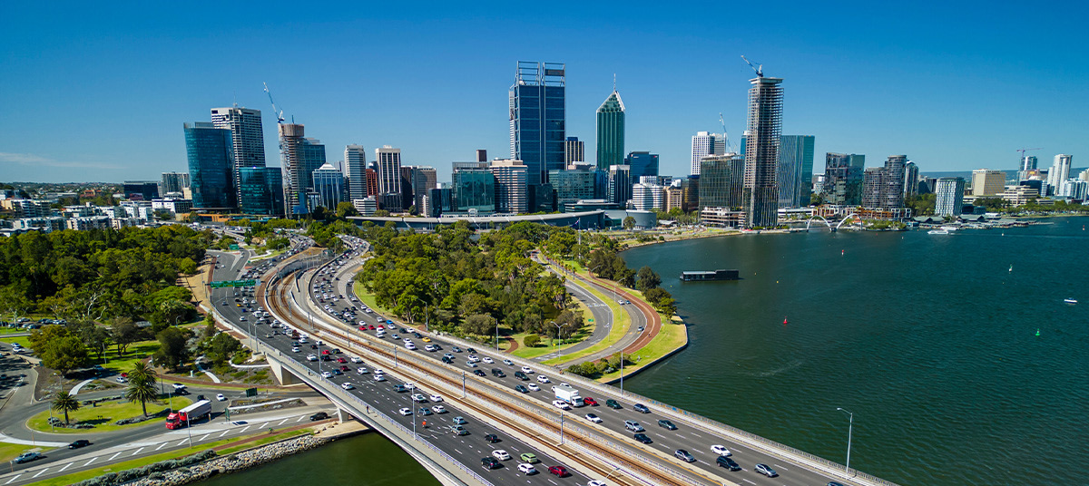 perth cbd highway aerial ta emsrno