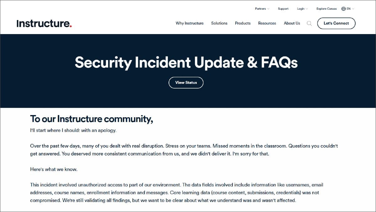 Instructure breach: ShinyHunters says ‘matter has been resolved’