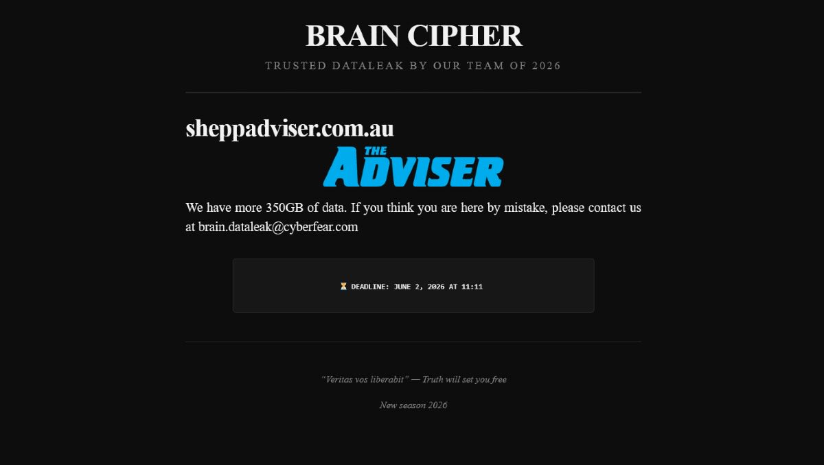 Exclusive: Victorian regional newspaper allegedly hacked by ransomware group