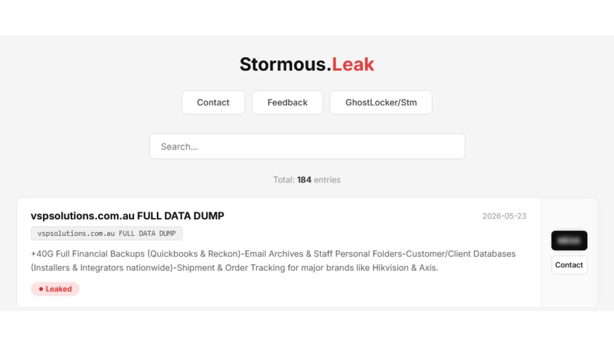 Exclusive: VSP Solutions responding to Stormous ransomware attack