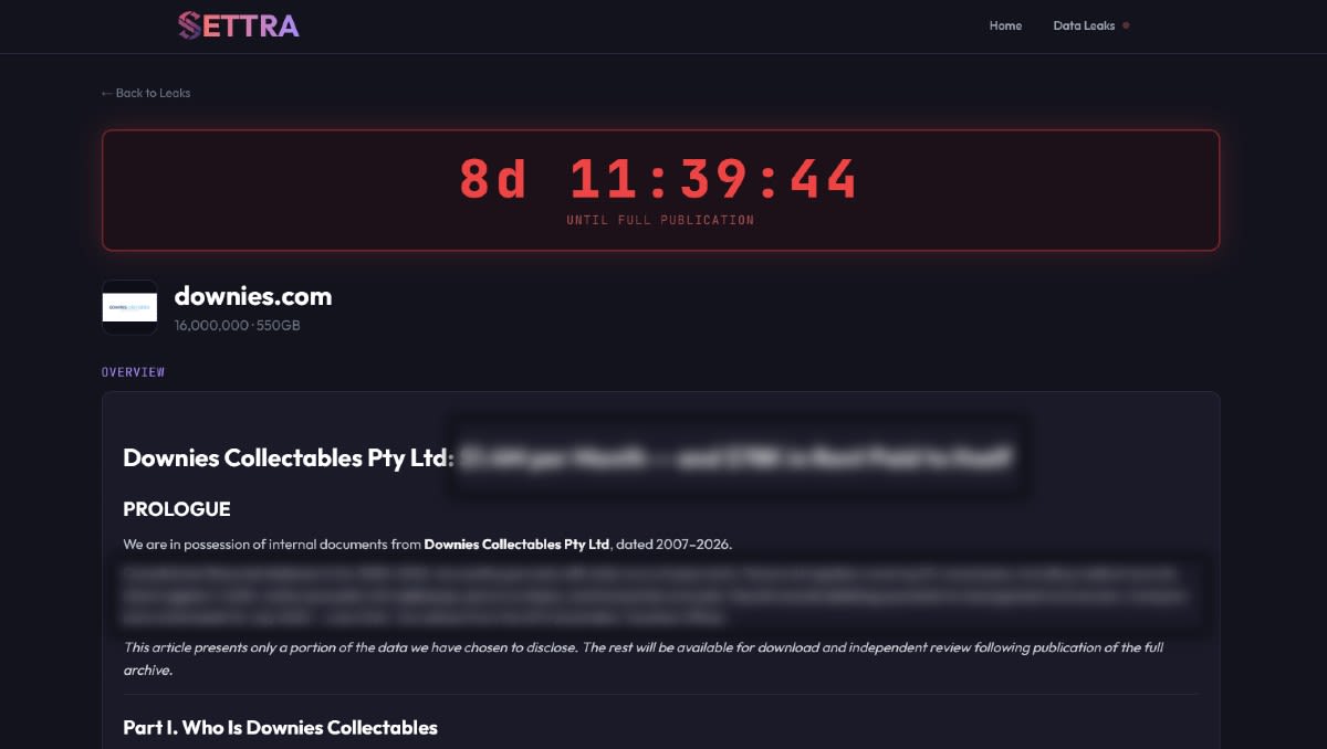 Exclusive: Downies Collectables investigating darkweb claims