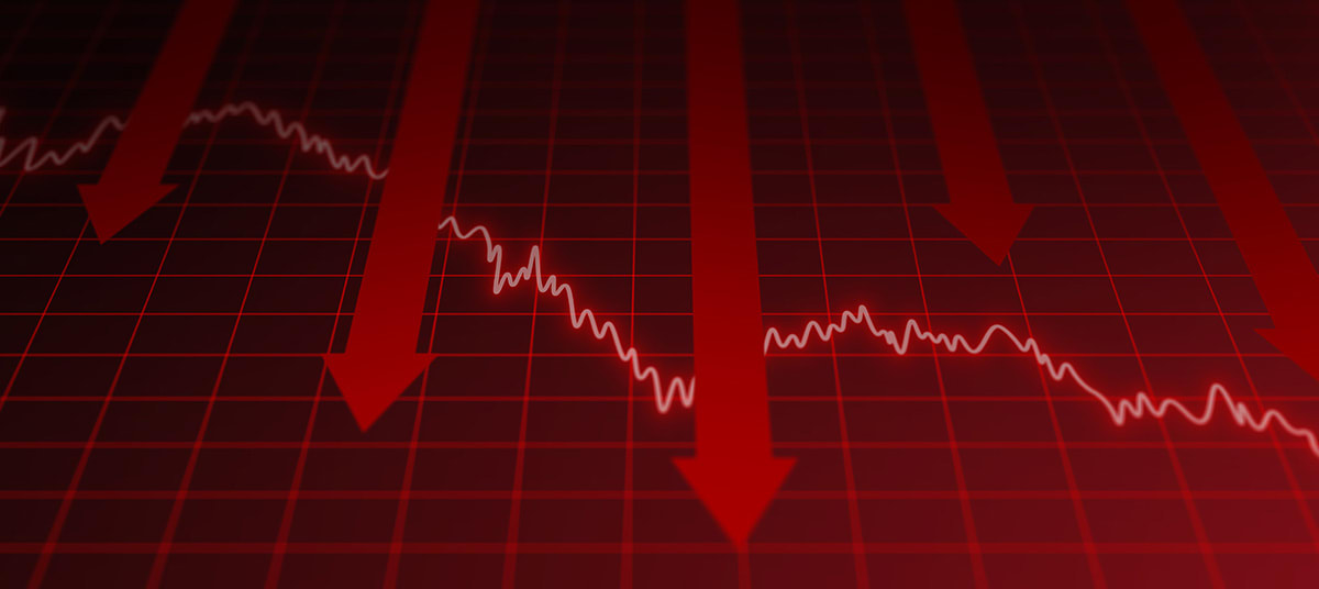 arrow downward decline crisis ta gy g x