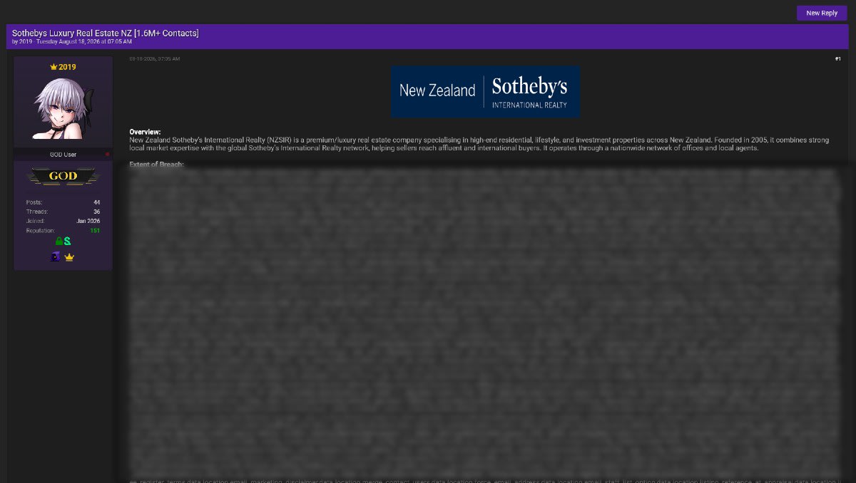 Exclusive: New Zealand Sotheby’s International Realty investigating cyber security incident