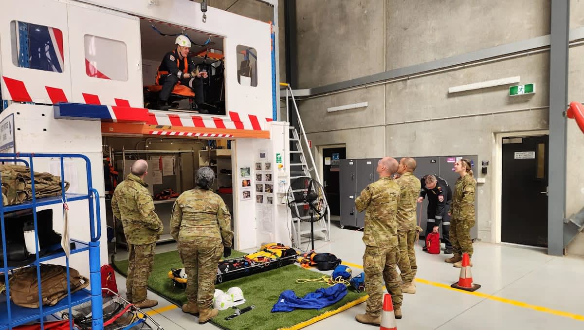 Defence personnel receive medevac training at Essendon
