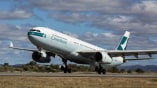 Final Cathay Pacific plane now back in Hong Kong from Alice Springs