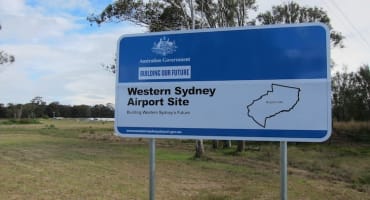 The federal government officially "declared" Badgerys Creek as the site for a second airport in Sydney in August 2015. (Jordan Chong)