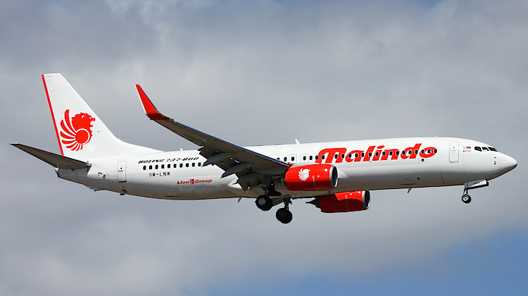 Malindo Air's inaugural service to Perth. (Darren Koch)