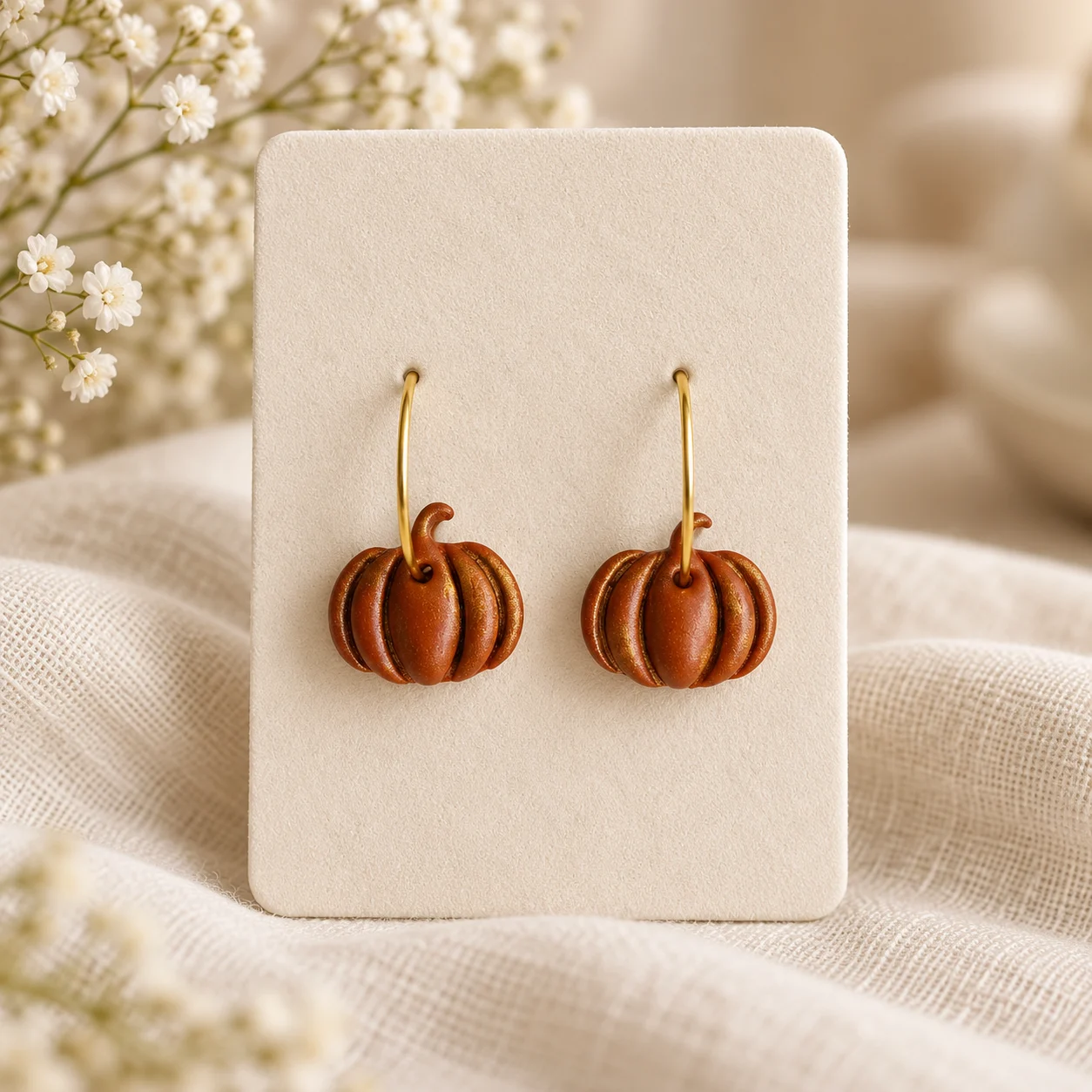 Halloween-Kürbis-Creolen Ohrringe