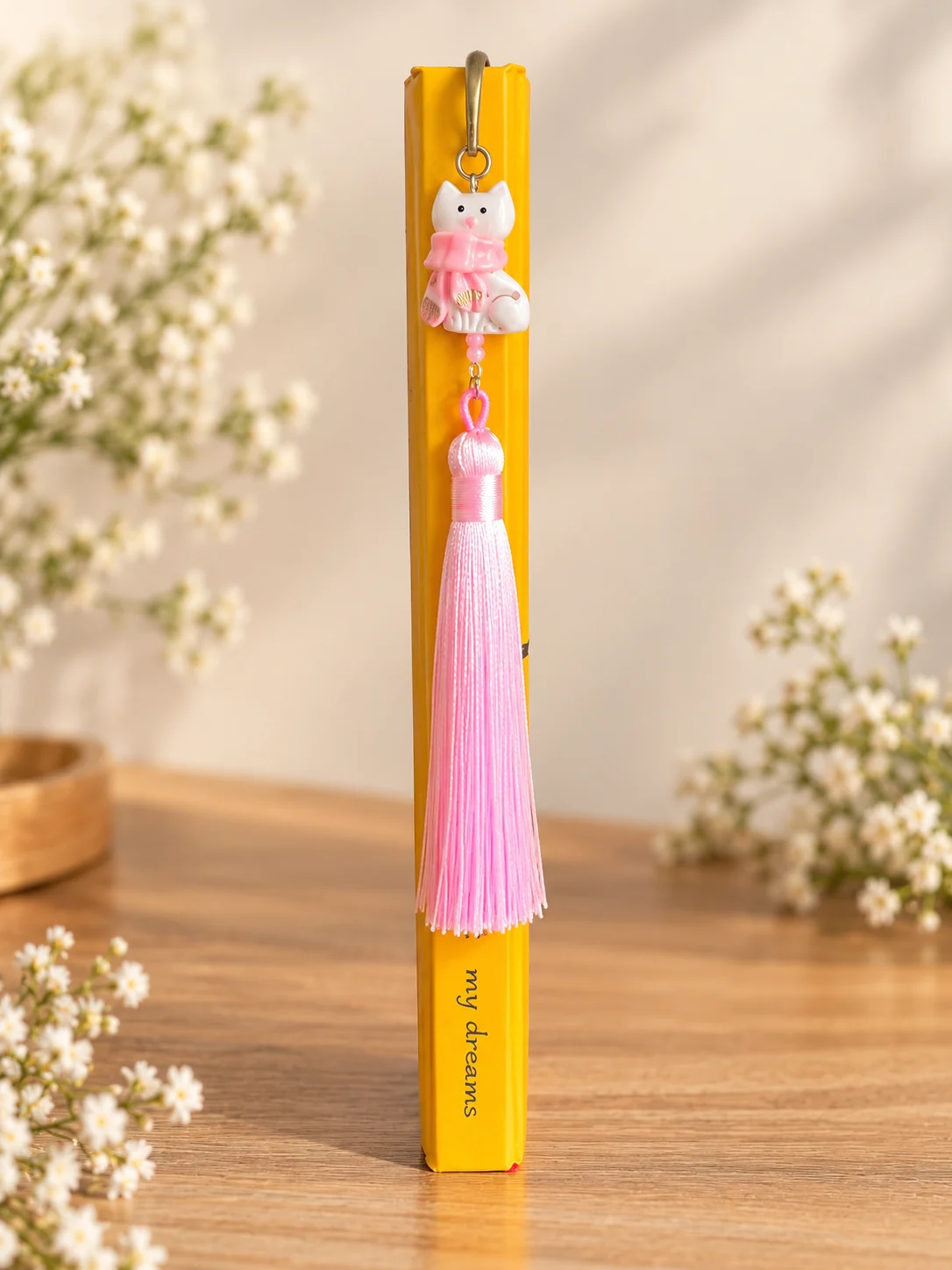 Lesezeichen Katze – Rosa