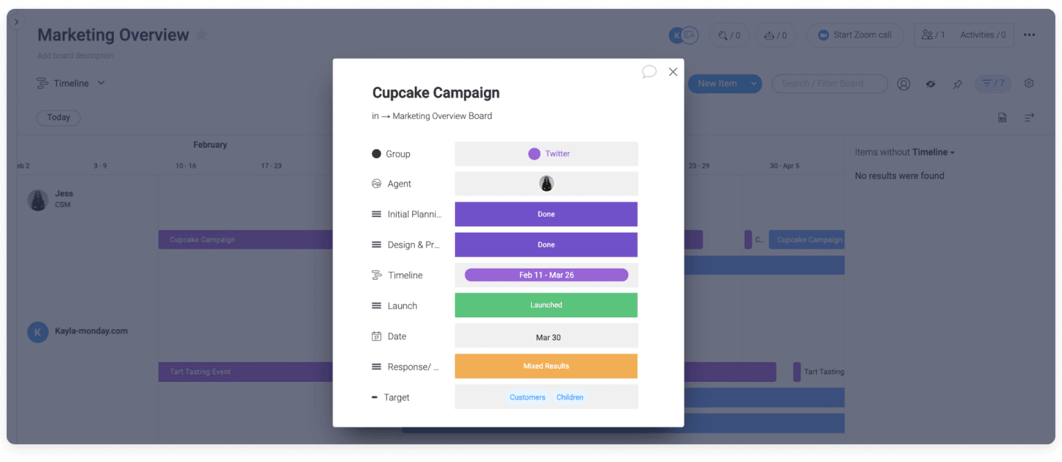 gantt chart updates