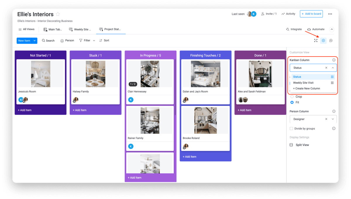 Kanban board example 1