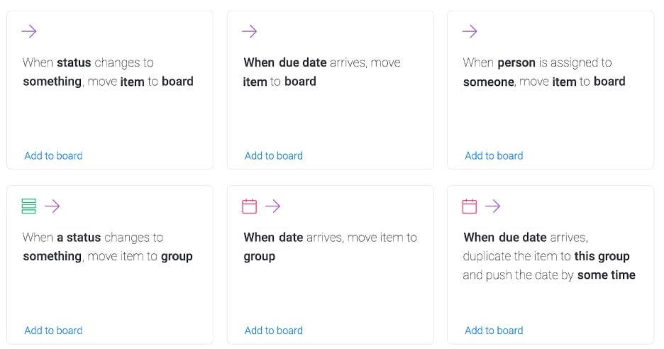 monday.com workflow automation recipes