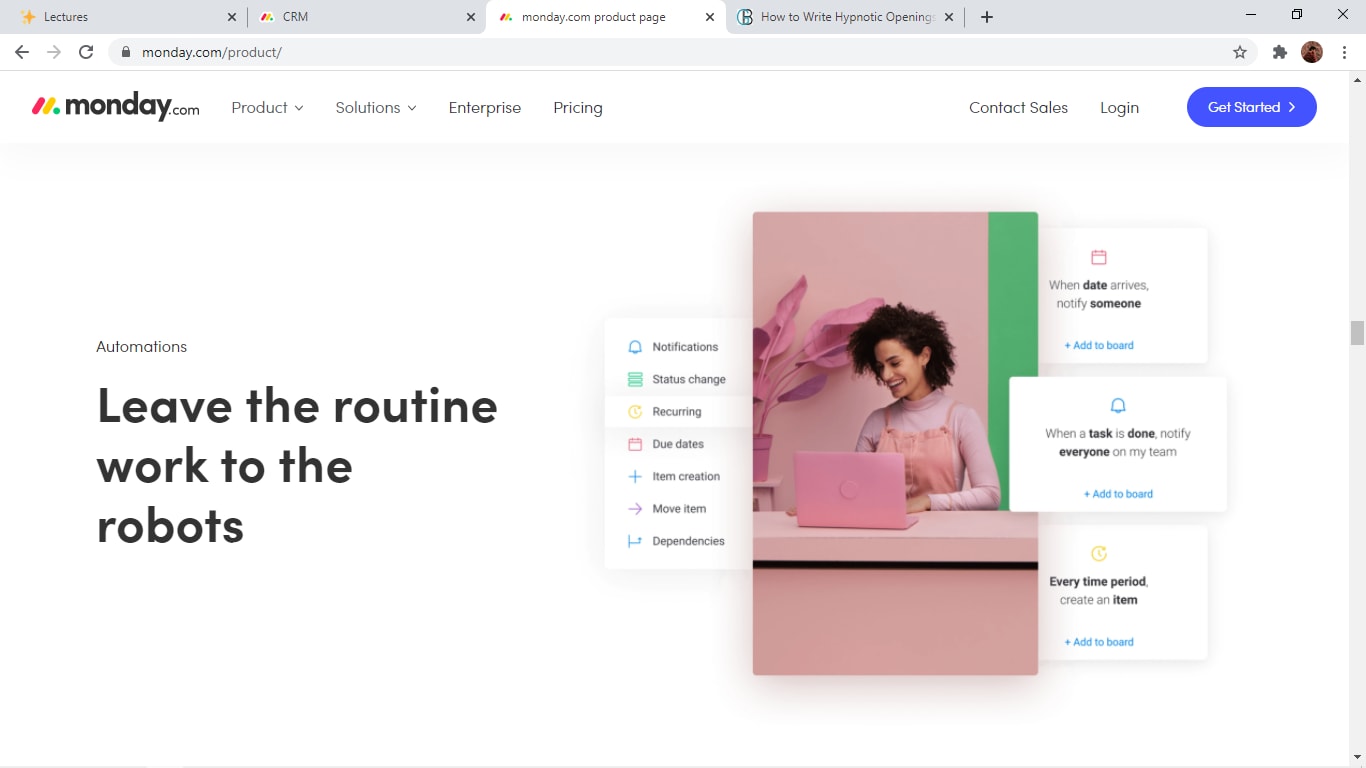 monday.com's automation examples