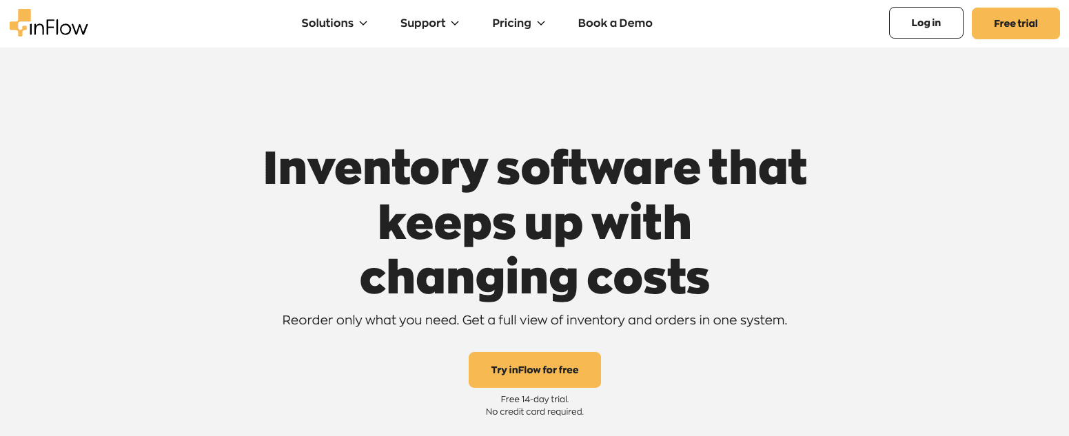 inFlow Inventory homepage