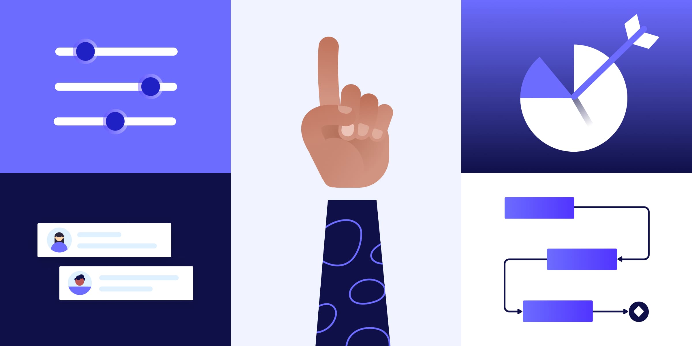various sales tracking tools such as pie charts and graphs.