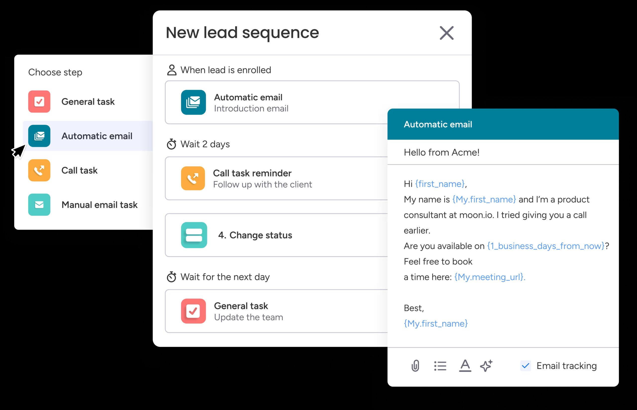 automation within the sequences feature of monday CRM for automated customer relationship management.