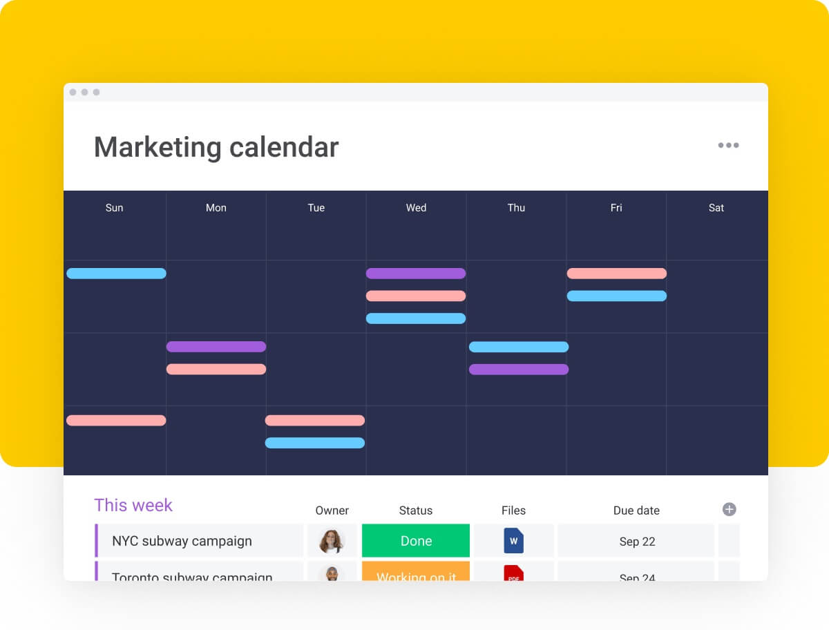 marketing calendar monday.com template