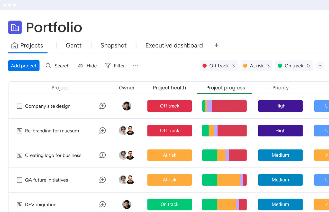 portfolio dashboard