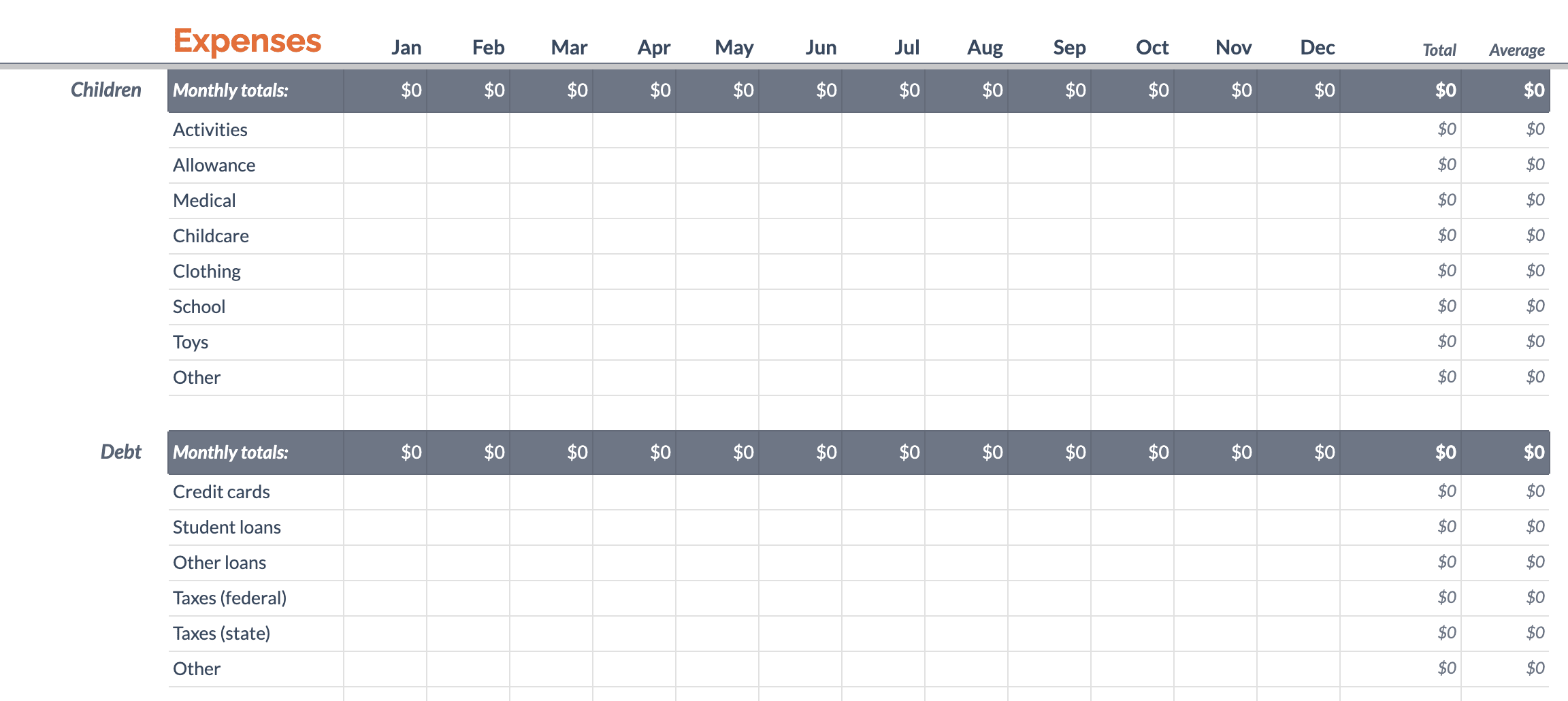 8 Best Google Sheets Monthly Budget Planner Template