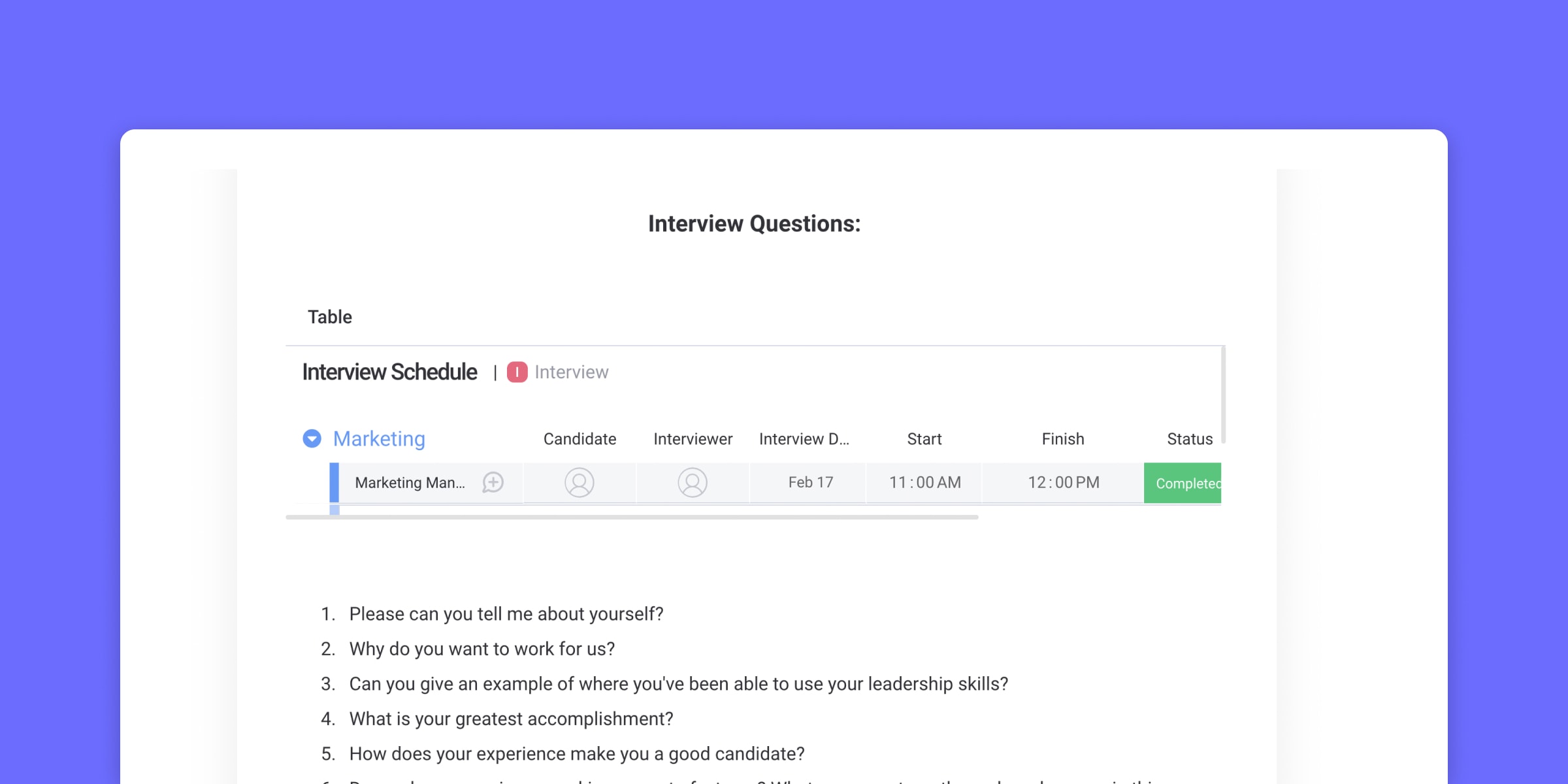 Easy-to-Use Interview Templates & Score Sheets