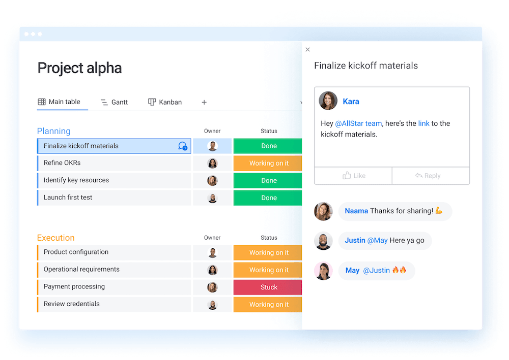 monday.com eliminates the need for painfully long email threads and unnecessary meetings.