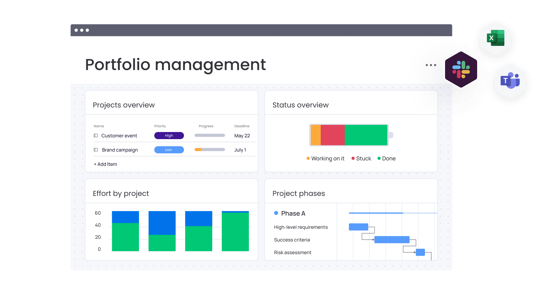 Portfolio management screenshot