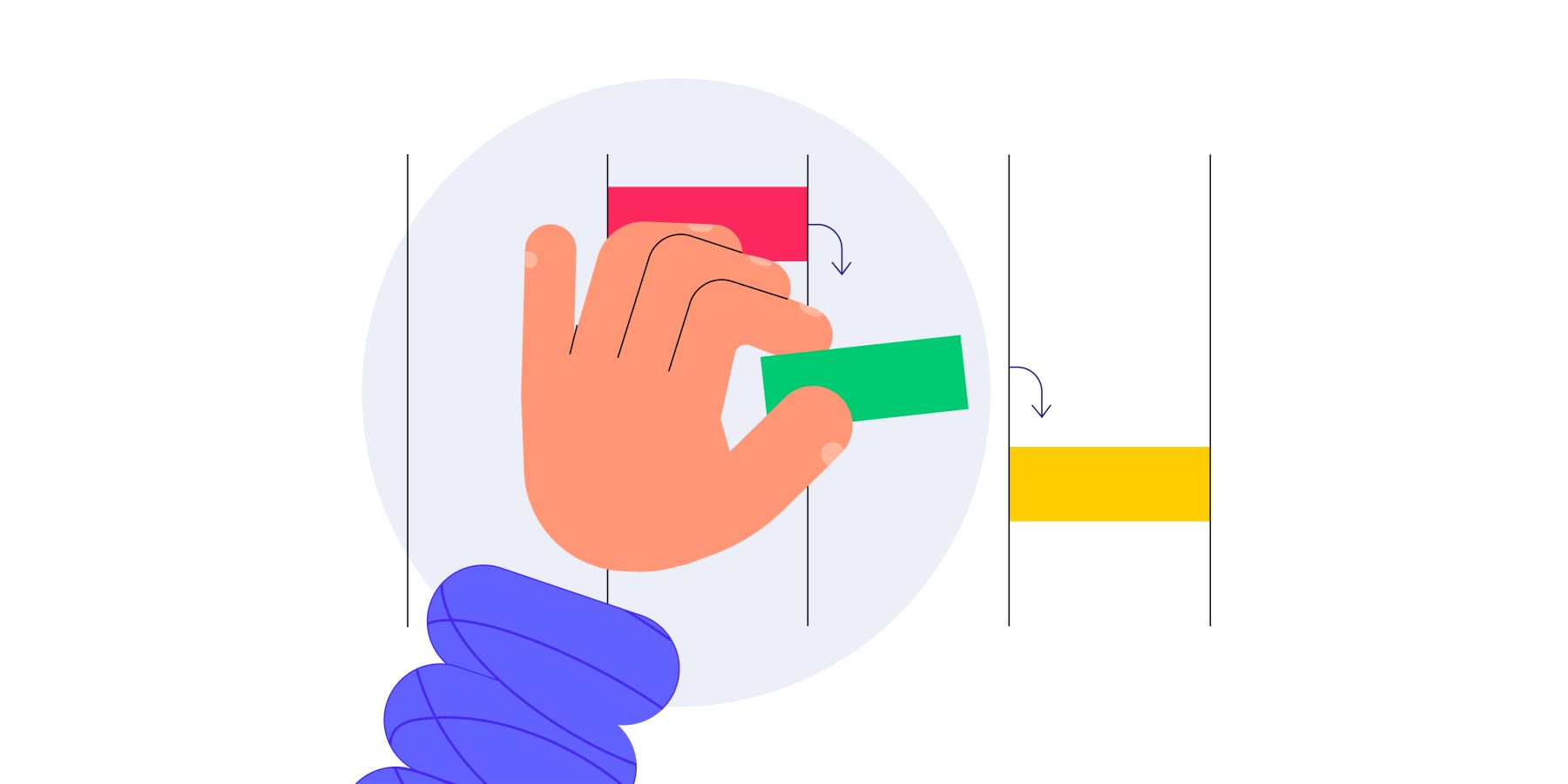 Illustration for decision trees- monday.com