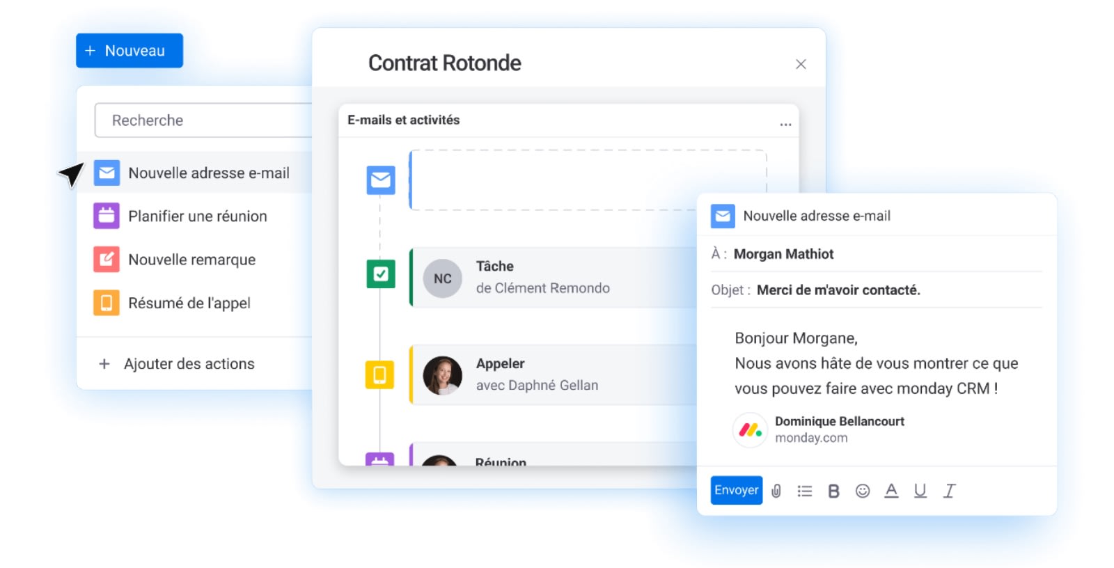 Optez pour une solution de gestion de la clientèle à l'échelle de l'entreprise avec monday sales CRM