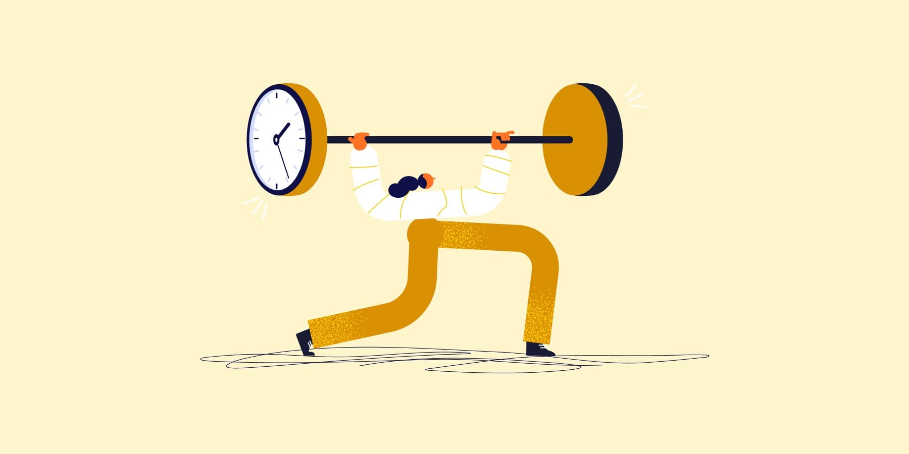 Illustration of time management with monday.
