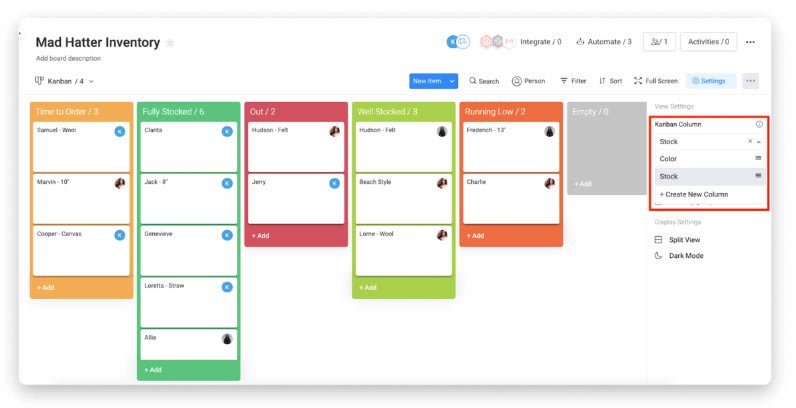 Exemplo de quadro Kanban 2