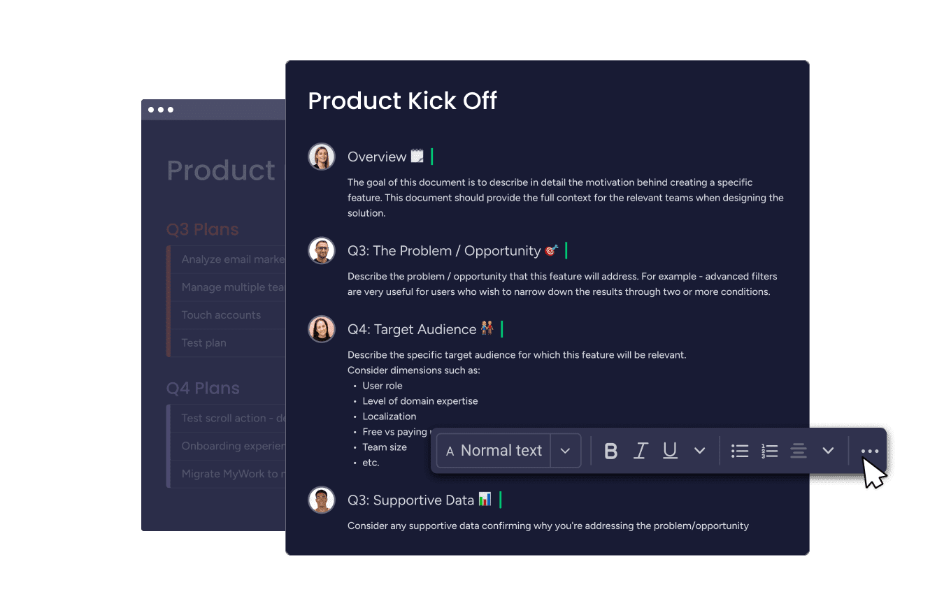 Use features like @mentions, comments, and document sharing to facilitate communication between teams before and after the Scrum of Scrums meeting.