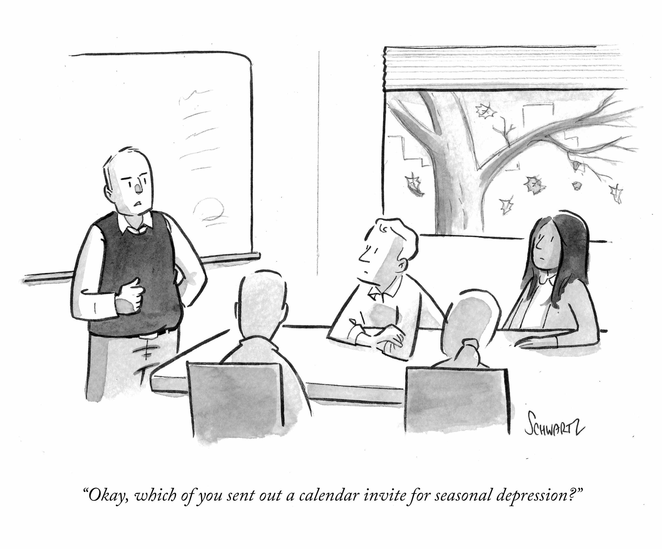 Calendar invite for seasonal depression