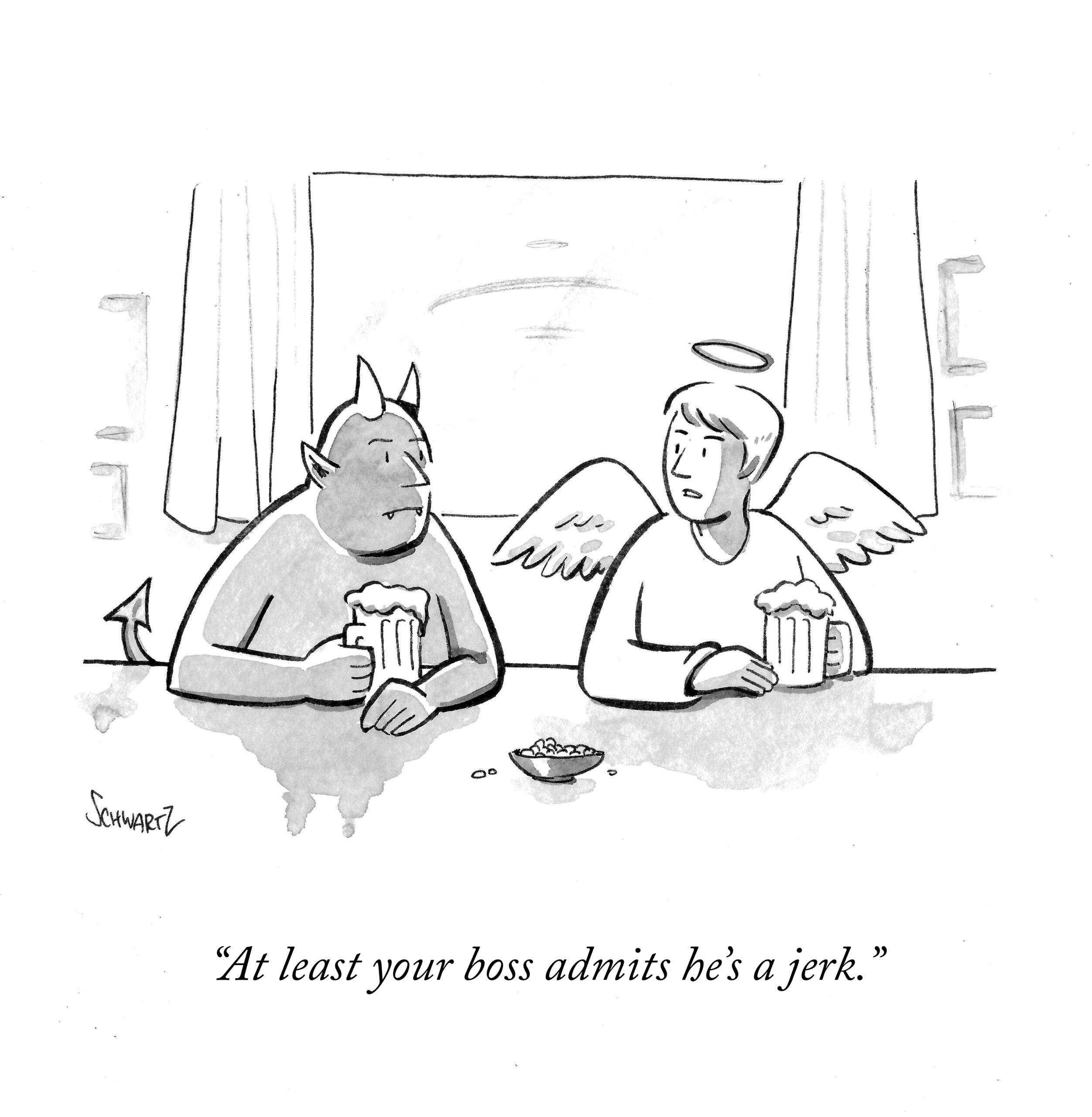 Angel's boss is a jerk