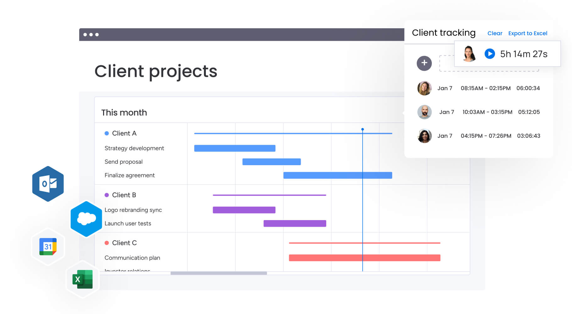 monday.com has stunning data visualization options, such as Kanban, Calendar, Timeline, Map, and Gantt charts.