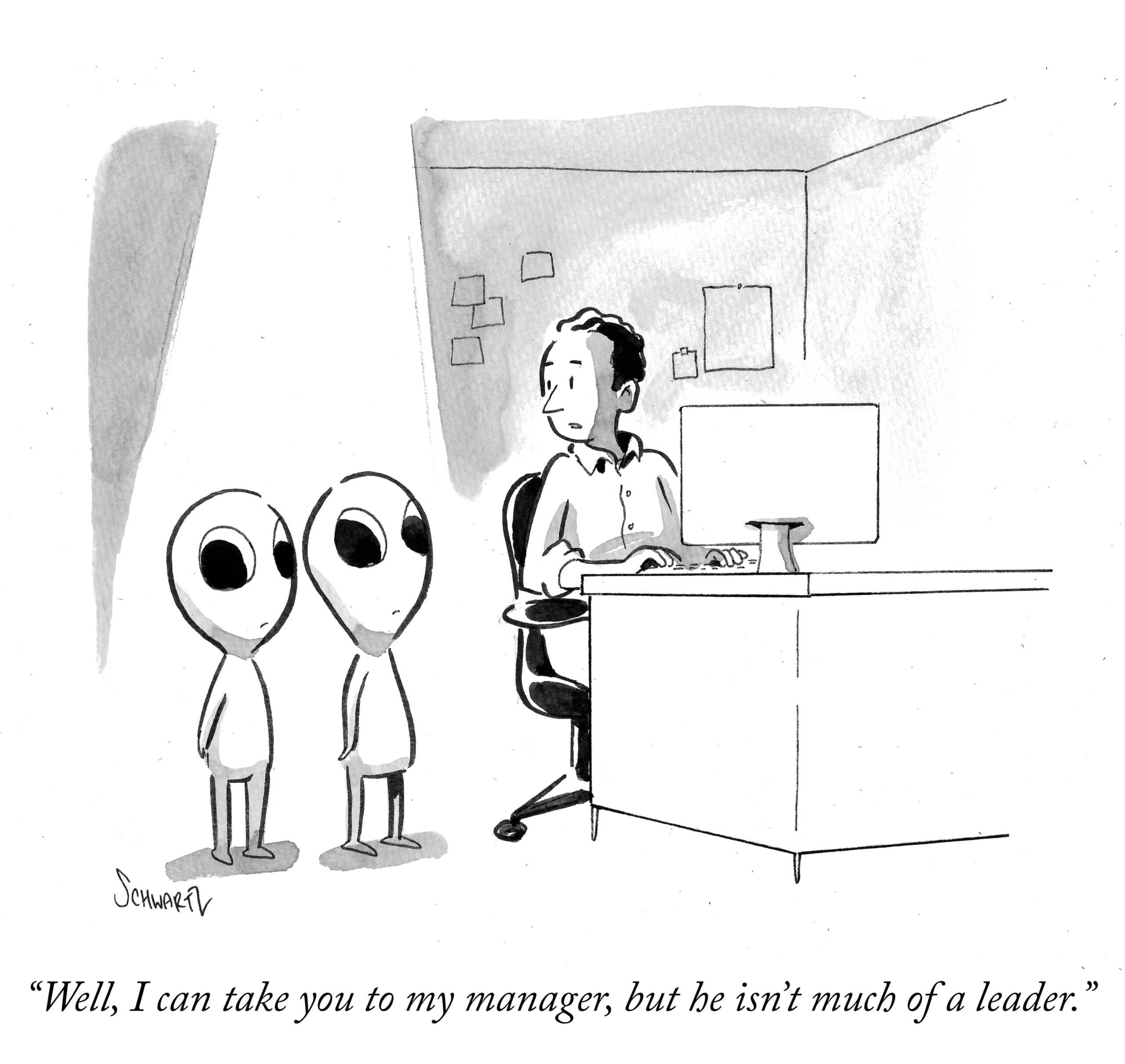 Aliens looking for "leader"