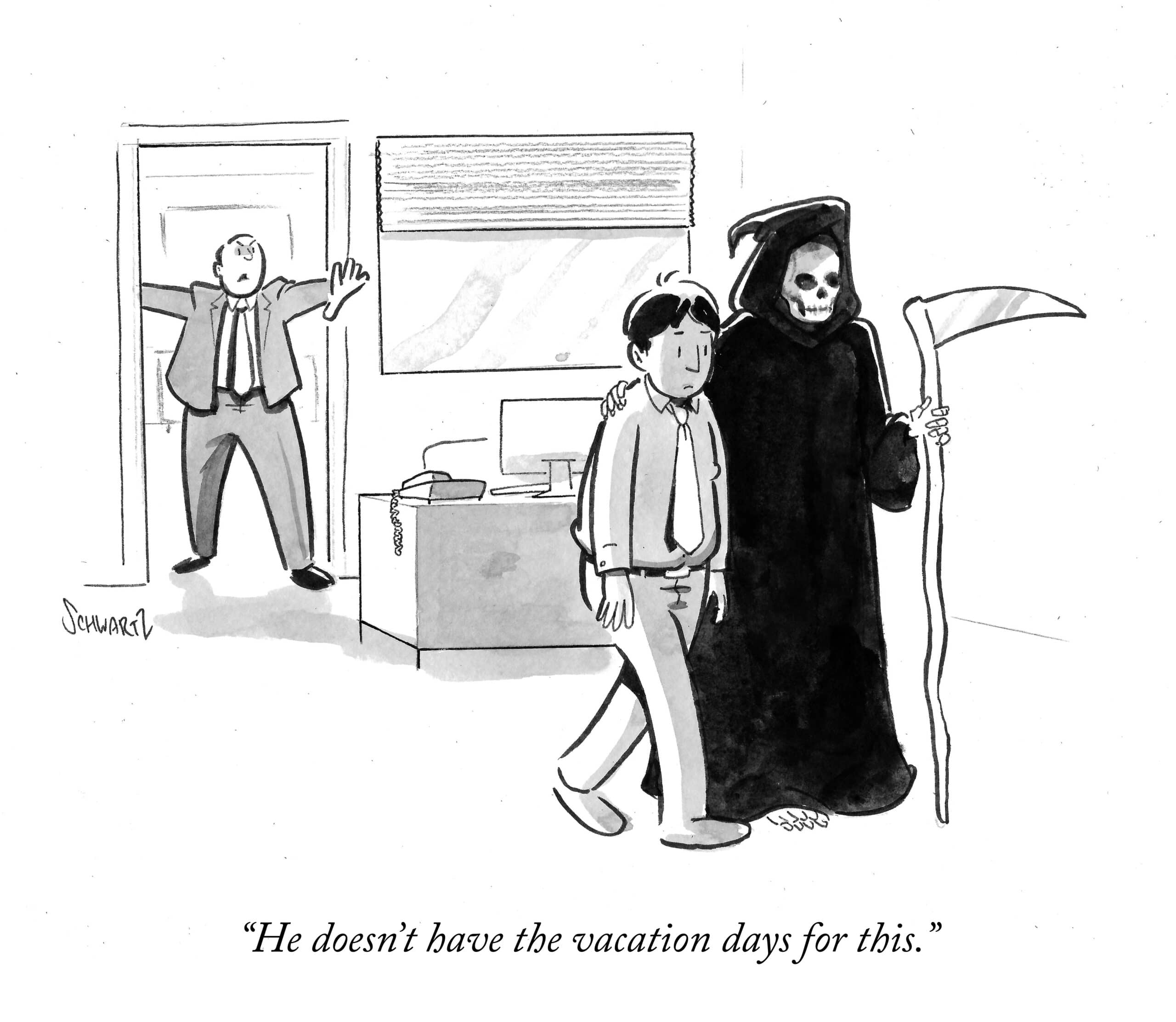 Not enough vacation days for death