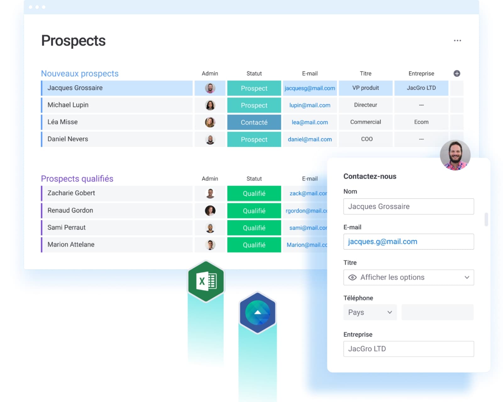 Personnalisez tous les aspects de votre système CRM bancaire pour l'adapter à vos processus de travail personnels avec monday CRM