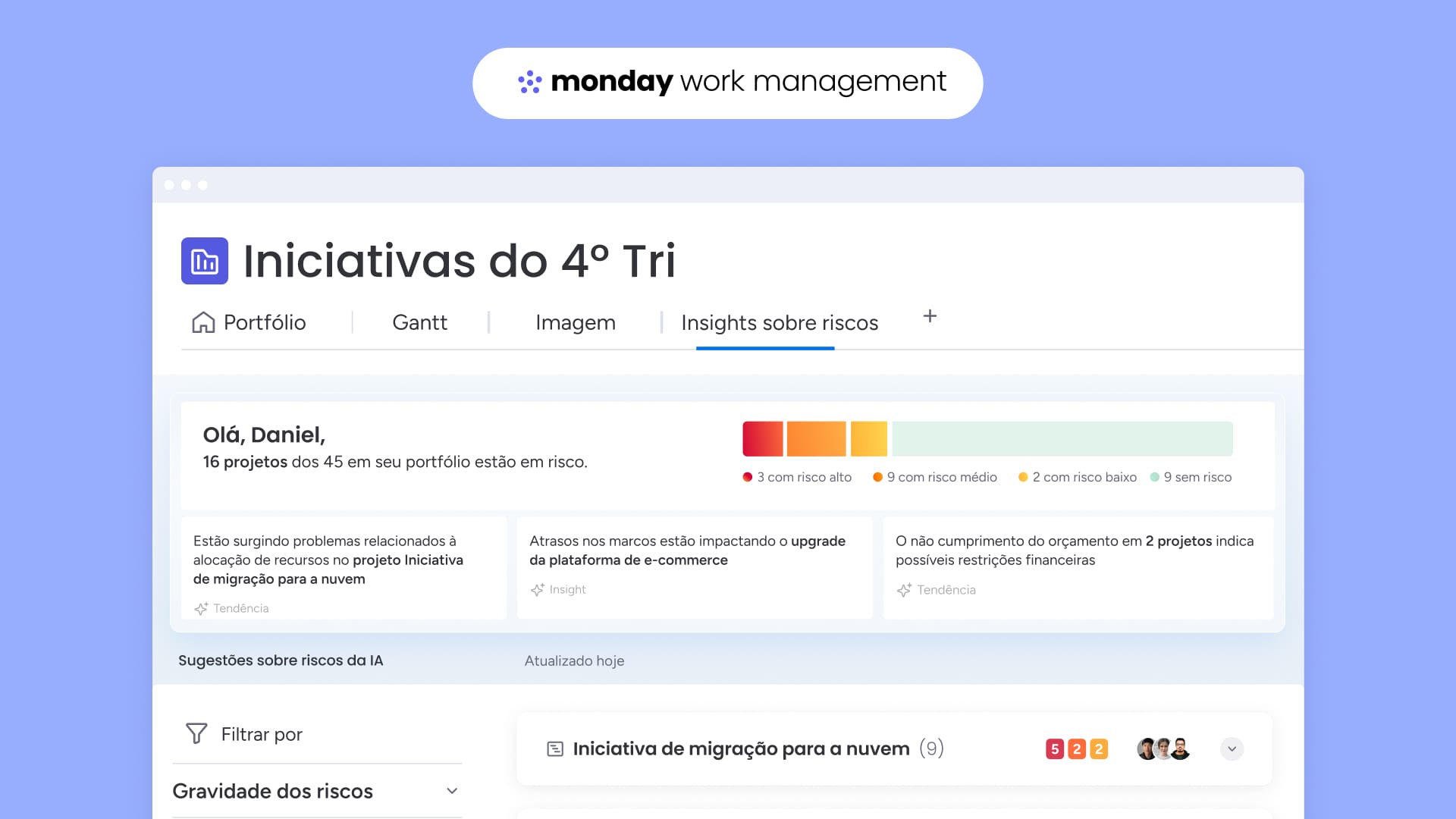 Novos recursos do monday work management