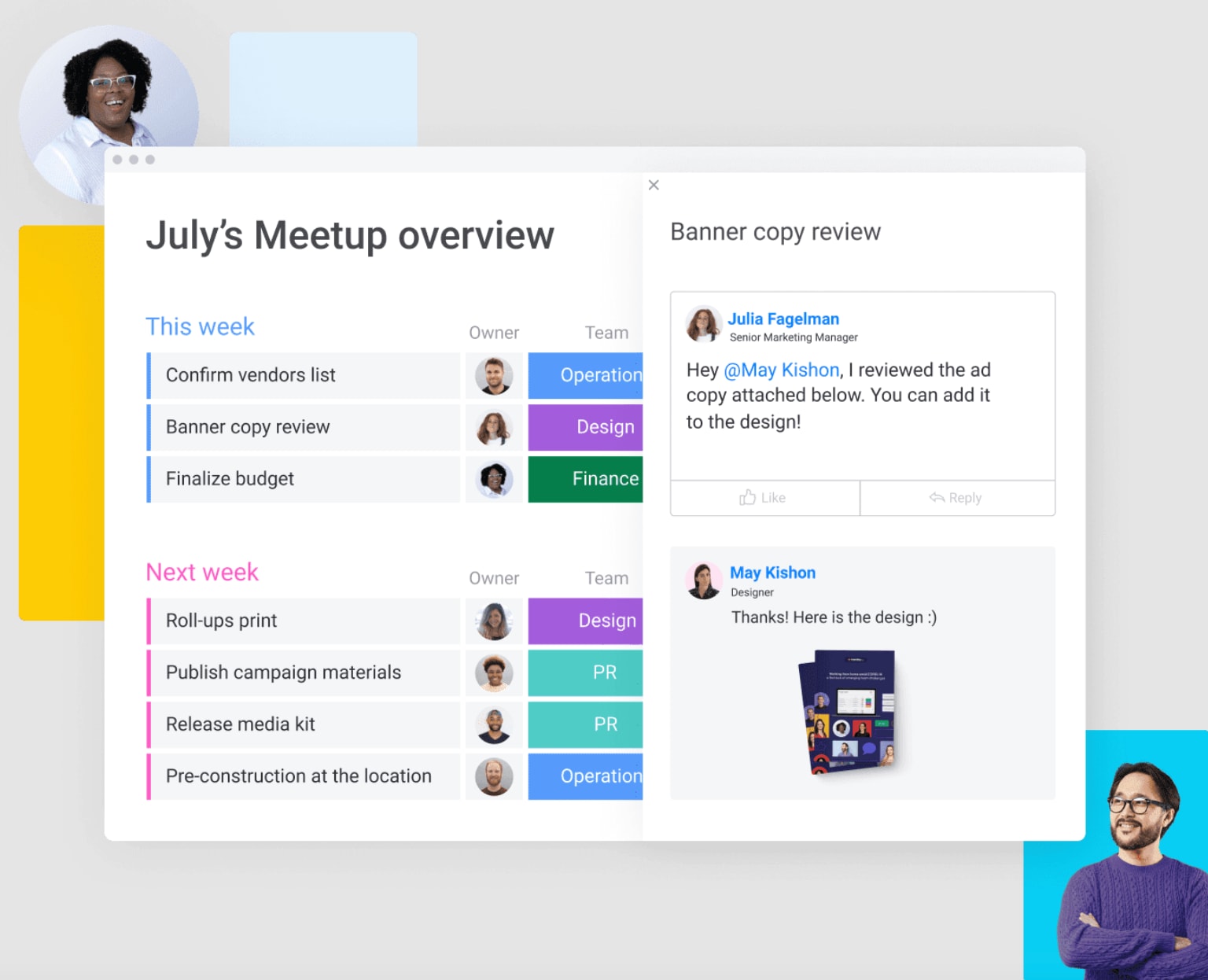 monday crm event board workflows