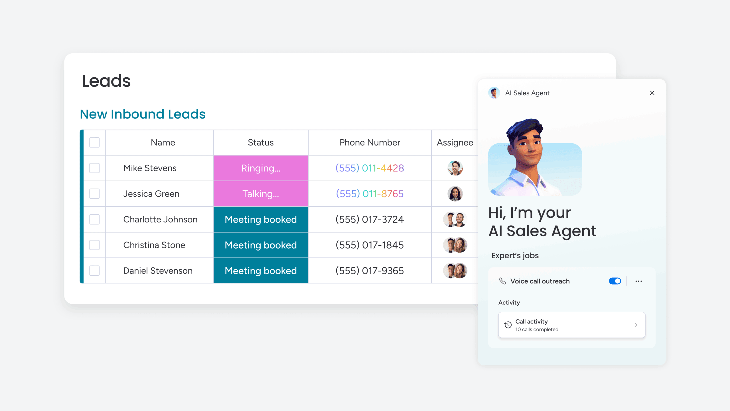 CRM AI agents for leads