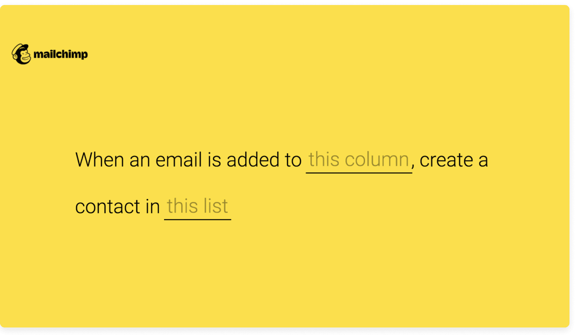 monday.com의 Mailchimp 통합 실행 예시