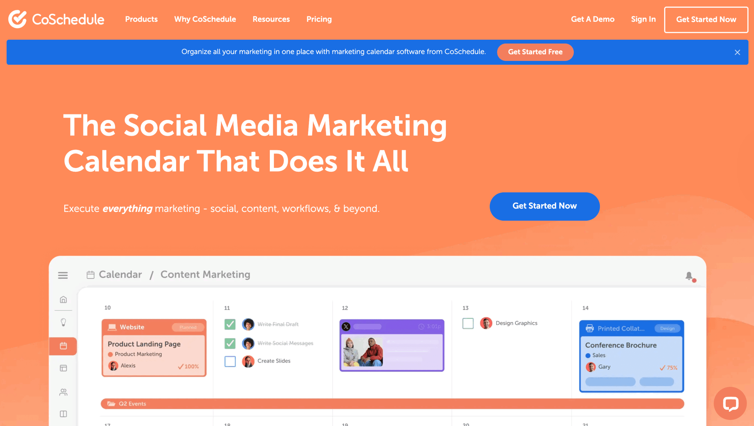 CoSchedule 홈페이지