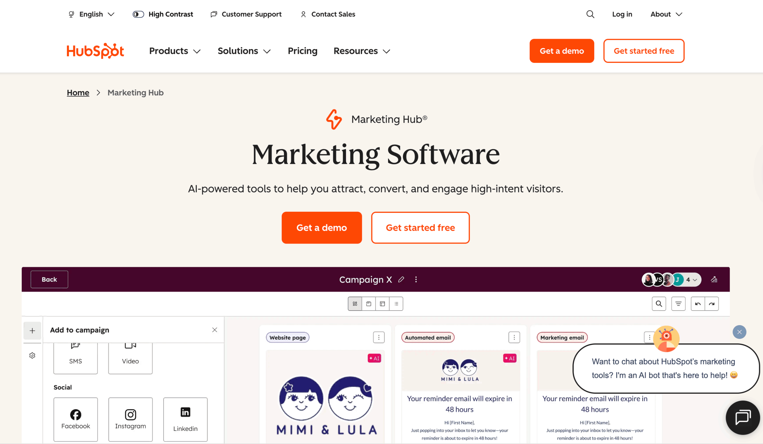 HubSpot marketing