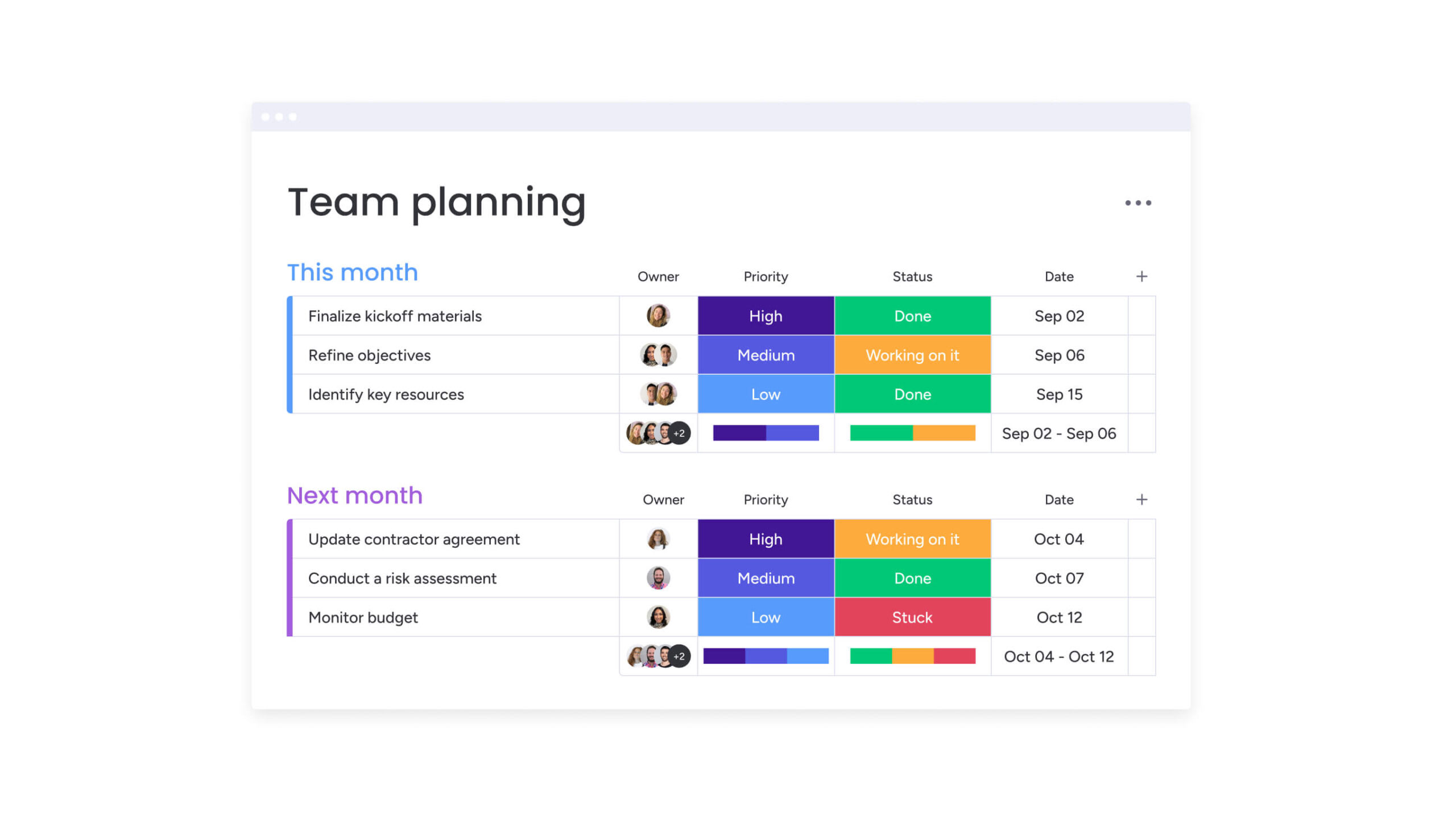screenshot of monday work management software