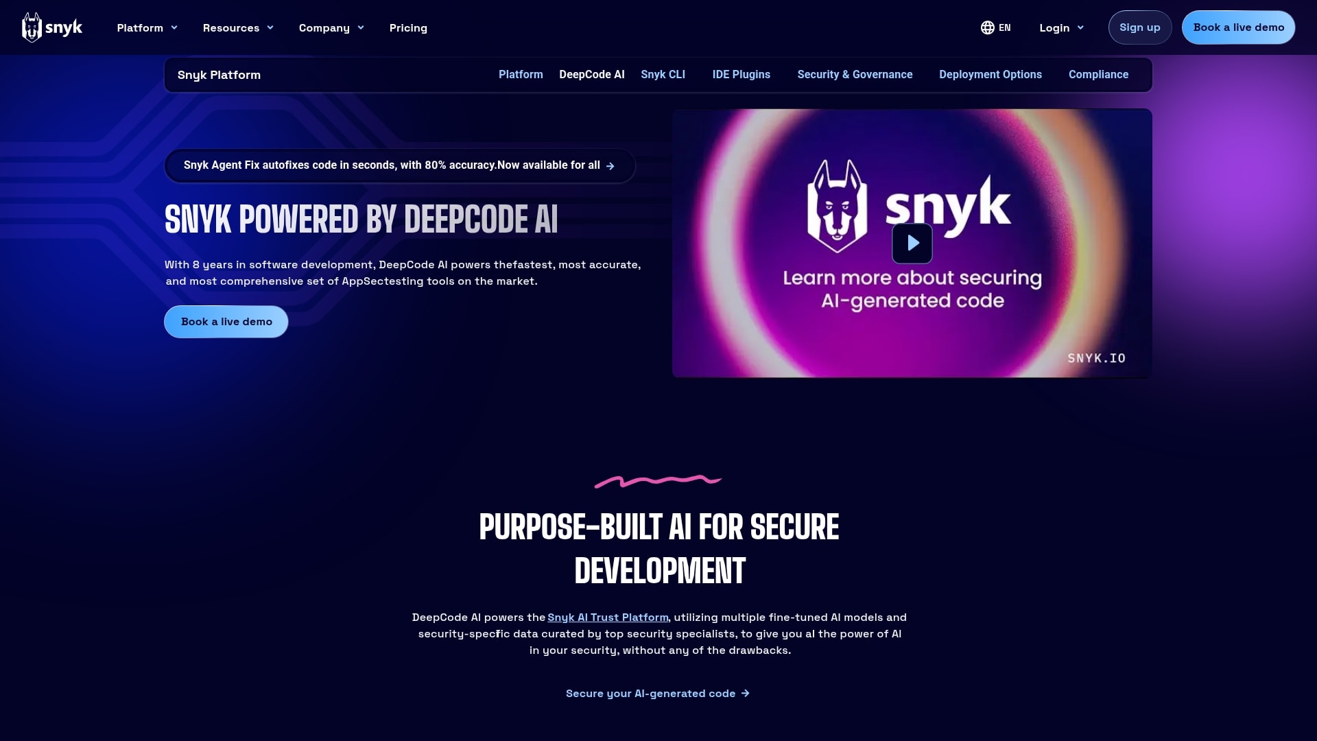 Deepcode AI platform