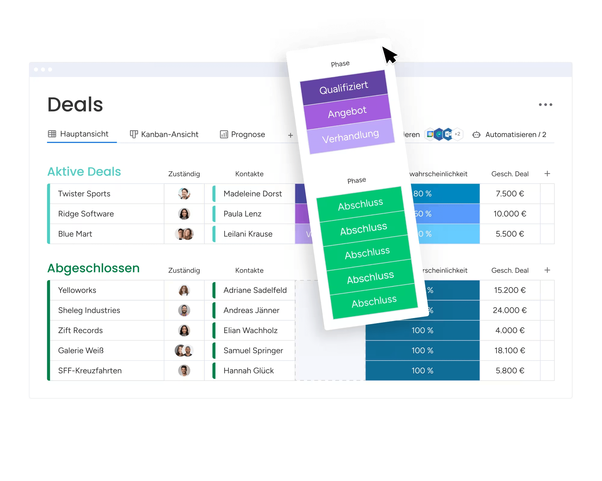 Deals board monday CRM