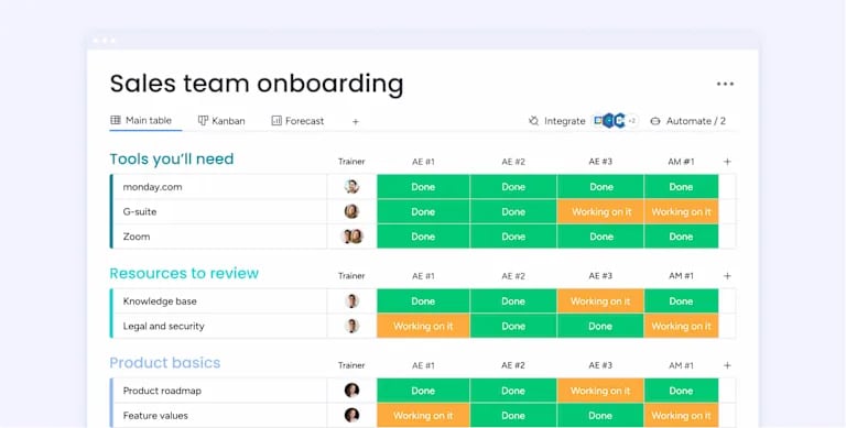monday CRM을 활용한 영업 온보딩
