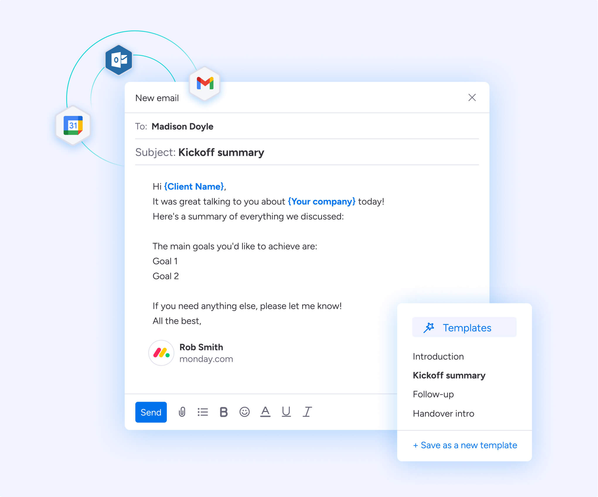monday composer screenshot