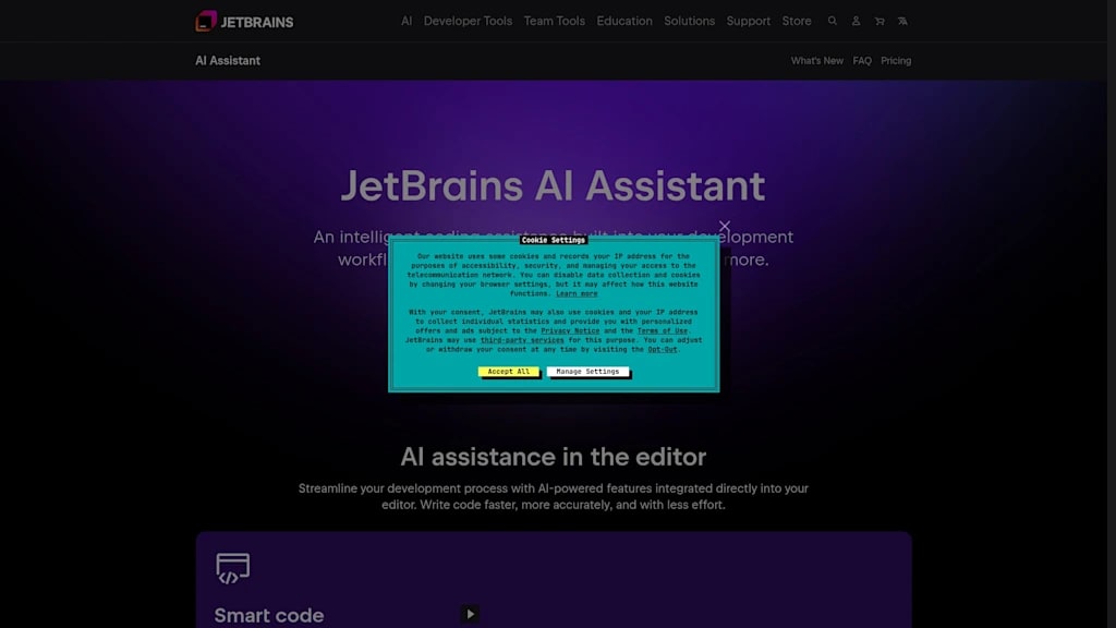Jetbrains homepage