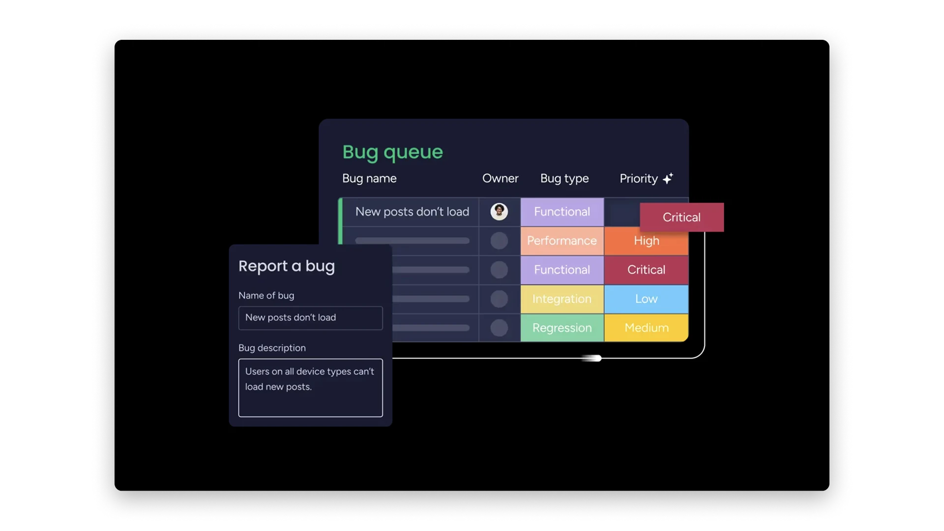 monday dev의 AI가 버그 보고서를 자동으로 트리아지하고 중요 우선순위 상태를 지정하는 예시